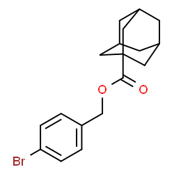ChemSpider 2D Image | 4-Bromobenzyl 1-adamantanecarboxylate | C18H21BrO2