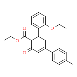 ChemSpider 2D Image | Ethyl 6-(2-ethoxyphenyl)-4-(4-methylphenyl)-2-oxo-3-cyclohexene-1-carboxylate | C24H26O4