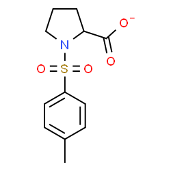 ChemSpider 2D Image | 1-[(4-Methylphenyl)sulfonyl]-2-pyrrolidinecarboxylate | C12H14NO4S
