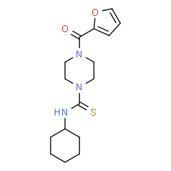 ChemSpider 2D Image | N-Cyclohexyl-4-(2-furoyl)-1-piperazinecarbothioamide | C16H23N3O2S