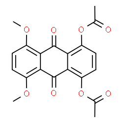 ChemSpider 2D Image | 5,8-Dimethoxy-9,10-dioxo-9,10-dihydroanthracene-1,4-diyl diacetate | C20H16O8