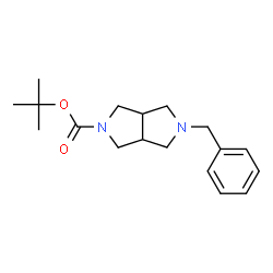 ChemSpider 2D Image | tert-Butyl 5-benzylhexahydropyrrolo[3,4-c]pyrrole-2(1H)-carboxylate | C18H26N2O2