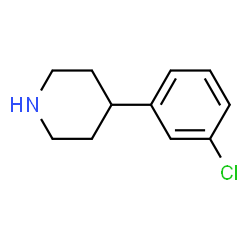 ChemSpider 2D Image | 4-(3-Chlorophenyl)piperidine | C11H14ClN