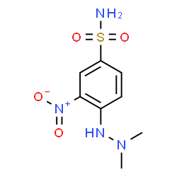 ChemSpider 2D Image | 4-(2,2-Dimethylhydrazino)-3-nitrobenzenesulfonamide | C8H12N4O4S