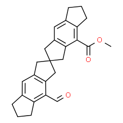 ChemSpider 2D Image | Methyl 4'-formyl-3,3',5,5',6,6',7,7'-octahydro-1H,1'H-2,2'-spirobi[s-indacene]-4-carboxylate | C26H26O3