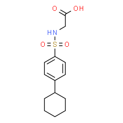 ChemSpider 2D Image | N-[(4-Cyclohexylphenyl)sulfonyl]glycine | C14H19NO4S