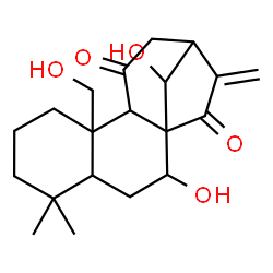 ChemSpider 2D Image | 7,14,20-Trihydroxykaur-16-ene-11,15-dione | C20H28O5