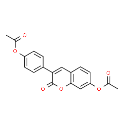 ChemSpider 2D Image | 4-(7-Acetoxy-2-oxo-2H-chromen-3-yl)phenyl acetate | C19H14O6