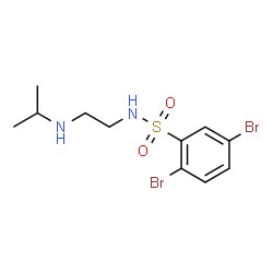 ChemSpider 2D Image | 2,5-Dibromo-N-[2-(isopropylamino)ethyl]benzenesulfonamide | C11H16Br2N2O2S