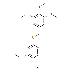 ChemSpider 2D Image | 5-(((3,4-Dimethoxyphenyl)thio)methyl)-1,2,3-trimethoxybenzene | C18H22O5S