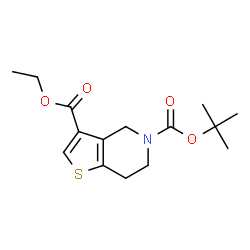 ChemSpider 2D Image | 5-tert-butyl 3-ethyl 4H,5H,6H,7H-thieno[3,2-c]pyridine-3,5-dicarboxylate | C15H21NO4S