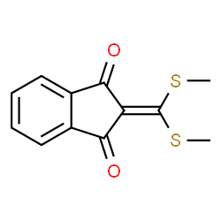 ChemSpider 2D Image | 2-[Bis(methylsulfanyl)methylene]-1H-indene-1,3(2H)-dione | C12H10O2S2