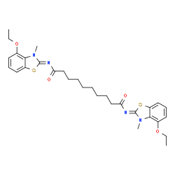 ChemSpider 2D Image | N,N'-Bis[(2Z)-4-ethoxy-3-methyl-1,3-benzothiazol-2(3H)-ylidene]decanediamide | C30H38N4O4S2