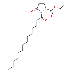 ChemSpider 2D Image | Ethyl 5-oxo-1-tetradecanoylprolinate | C21H37NO4