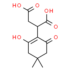 ChemSpider 2D Image | 2-(2-Hydroxy-4,4-dimethyl-6-oxo-1-cyclohexen-1-yl)succinic acid | C12H16O6