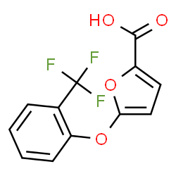 ChemSpider 2D Image | 5-[2-(Trifluoromethyl)phenoxy]-2-furoic acid | C12H7F3O4