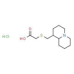 ChemSpider 2D Image | [(Octahydro-2H-quinolizin-1-ylmethyl)sulfanyl]acetic acid hydrochloride (1:1) | C12H22ClNO2S