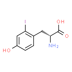 ChemSpider 2D Image | 2-Iodo-D-tyrosine | C9H10INO3