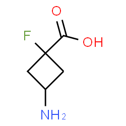 ChemSpider 2D Image | 3-Amino-1-fluorocyclobutanecarboxylic acid | C5H8FNO2