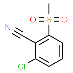 ChemSpider 2D Image | 2-chloro-6-methanesulfonylbenzonitrile | C8H6ClNO2S