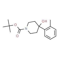ChemSpider 2D Image | 2-Methyl-2-propanyl 4-hydroxy-4-(2-methylphenyl)-1-piperidinecarboxylate | C17H25NO3