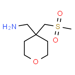 ChemSpider 2D Image | 1-{4-[(Methylsulfonyl)methyl]tetrahydro-2H-pyran-4-yl}methanamine | C8H17NO3S