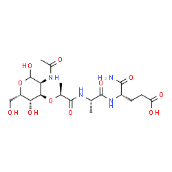 ChemSpider 2D Image | (4S)-4-{[(2S)-2-{[(2S)-2-{[(3S,4R,5S,6S)-3-Acetamido-2,5-dihydroxy-6-(hydroxymethyl)tetrahydro-2H-pyran-4-yl]oxy}propanoyl]amino}propanoyl]amino}-5-amino-5-oxopentanoic acid (non-preferred name) | C19H32N4O11