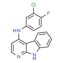ChemSpider 2D Image | N-(3-Chloro-4-fluorophenyl)-9H-pyrido[2,3-b]indol-4-amine | C17H11ClFN3