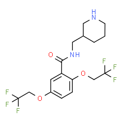ChemSpider 2D Image | N-(3-Piperidinylmethyl)-2,5-bis(2,2,2-trifluoroethoxy)benzamide | C17H20F6N2O3