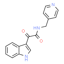 ChemSpider 2D Image | 2-(1H-Indol-3-yl)-2-oxo-N-(4-pyridinylmethyl)acetamide | C16H13N3O2