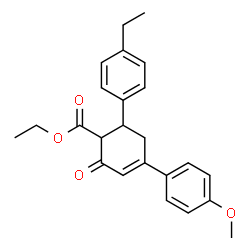 ChemSpider 2D Image | Ethyl 6-(4-ethylphenyl)-4-(4-methoxyphenyl)-2-oxo-3-cyclohexene-1-carboxylate | C24H26O4