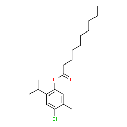 ChemSpider 2D Image | 4-Chloro-2-isopropyl-5-methylphenyl decanoate | C20H31ClO2