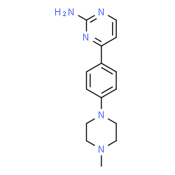 ChemSpider 2D Image | 4-[4-(4-Methyl-1-piperazinyl)phenyl]-2-pyrimidinamine | C15H19N5