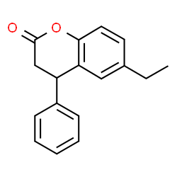 ChemSpider 2D Image | 6-Ethyl-4-phenyl-2-chromanone | C17H16O2