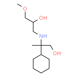 ChemSpider 2D Image | 2-Cyclohexyl-2-[(2-hydroxy-3-methoxypropyl)amino]-1-propanol | C13H27NO3