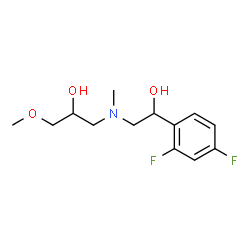 ChemSpider 2D Image | 1-{[2-(2,4-Difluorophenyl)-2-hydroxyethyl](methyl)amino}-3-methoxy-2-propanol | C13H19F2NO3