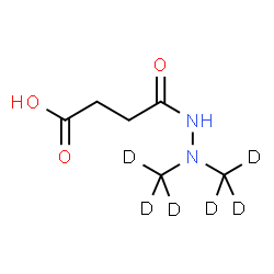 ChemSpider 2D Image | 4-{2,2-Bis[(~2~H_3_)methyl]hydrazino}-4-oxobutanoic acid | C6H6D6N2O3