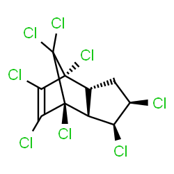 ChemSpider 2D Image | (1S,2R,3S,4R,6R,7R)-1,3,4,7,8,9,10,10-Octachlorotricyclo[5.2.1.0~2,6~]dec-8-ene | C10H6Cl8