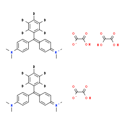 ChemSpider 2D Image | 4-{[4-(Dimethylamino)phenyl][(~2~H_5_)phenyl]methylene}-N,N-dimethyl-2,5-cyclohexadien-1-iminium hydrogen ethanedioate ethanedioic acid (2:2:1) | C52H44D10N4O12