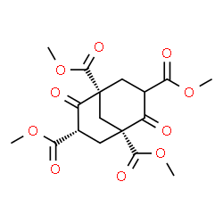 ChemSpider 2D Image | Tetramethyl (1R,3S,5R)-2,6-dioxobicyclo[3.3.1]nonane-1,3,5,7-tetracarboxylate | C17H20O10