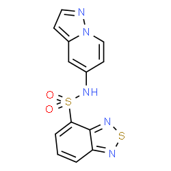 ChemSpider 2D Image | N-(Pyrazolo[1,5-a]pyridin-5-yl)-2,1,3-benzothiadiazole-4-sulfonamide | C13H9N5O2S2