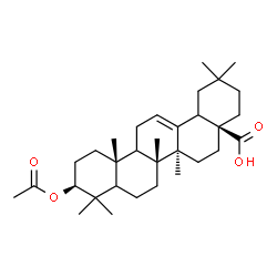 ChemSpider 2D Image | (3beta,5xi,9xi,18xi)-3-Acetoxyolean-12-en-28-oic acid | C32H50O4