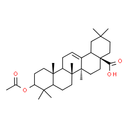 ChemSpider 2D Image | (5xi,9xi,18xi)-3-Acetoxyolean-12-en-28-oic acid | C32H50O4