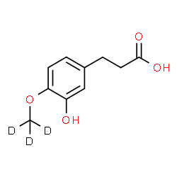ChemSpider 2D Image | 3-{3-Hydroxy-4-[(~2~H_3_)methyloxy]phenyl}propanoic acid | C10H9D3O4
