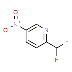 ChemSpider 2D Image | 2-(Difluoromethyl)-5-nitropyridine | C6H4F2N2O2