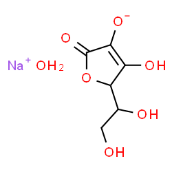 ChemSpider 2D Image | Sodium erythorbate monohydrate | C6H9NaO7