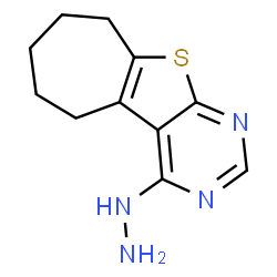 ChemSpider 2D Image | 4-Hydrazino-6,7,8,9-tetrahydro-5H-cyclohepta[4,5]thieno[2,3-d]pyrimidine | C11H14N4S