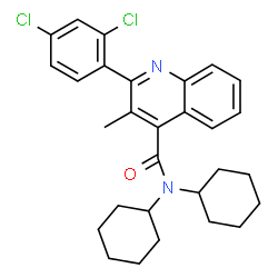 ChemSpider 2D Image | N,N-Dicyclohexyl-2-(2,4-dichlorophenyl)-3-methyl-4-quinolinecarboxamide | C29H32Cl2N2O