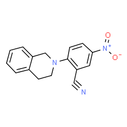 ChemSpider 2D Image | 2-(3,4-dihydro-1H-isoquinolin-2-yl)-5-nitrobenzonitrile | C16H13N3O2