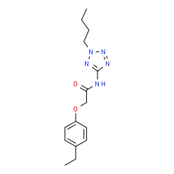 ChemSpider 2D Image | N-(2-Butyl-2H-tetrazol-5-yl)-2-(4-ethylphenoxy)acetamide | C15H21N5O2